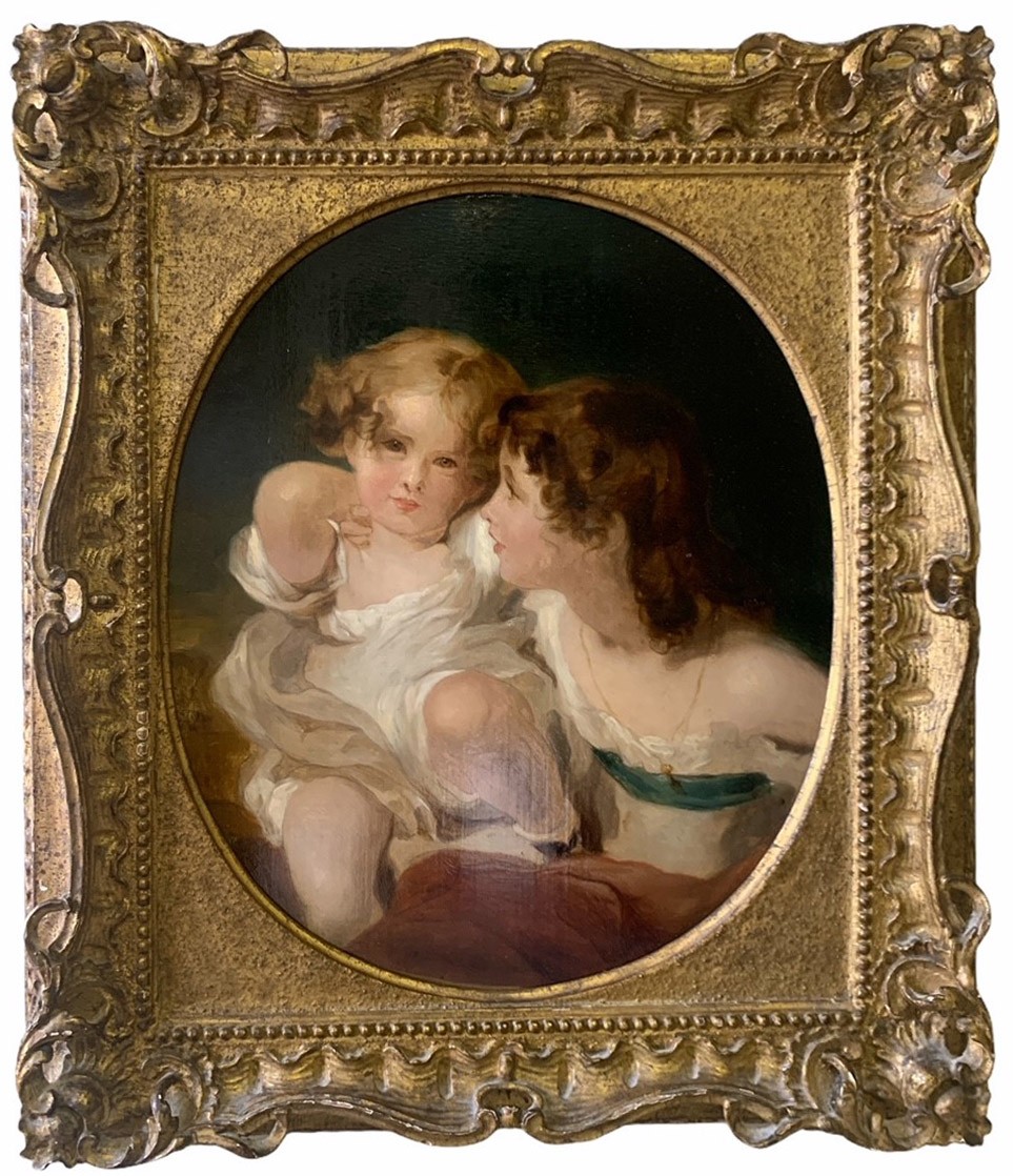 THOMAS LAWRENCE, P. R.A., 1769 - 1830, EARLY 19TH CENTURY OIL SKETCH ON PANEL Portrait of The Calm