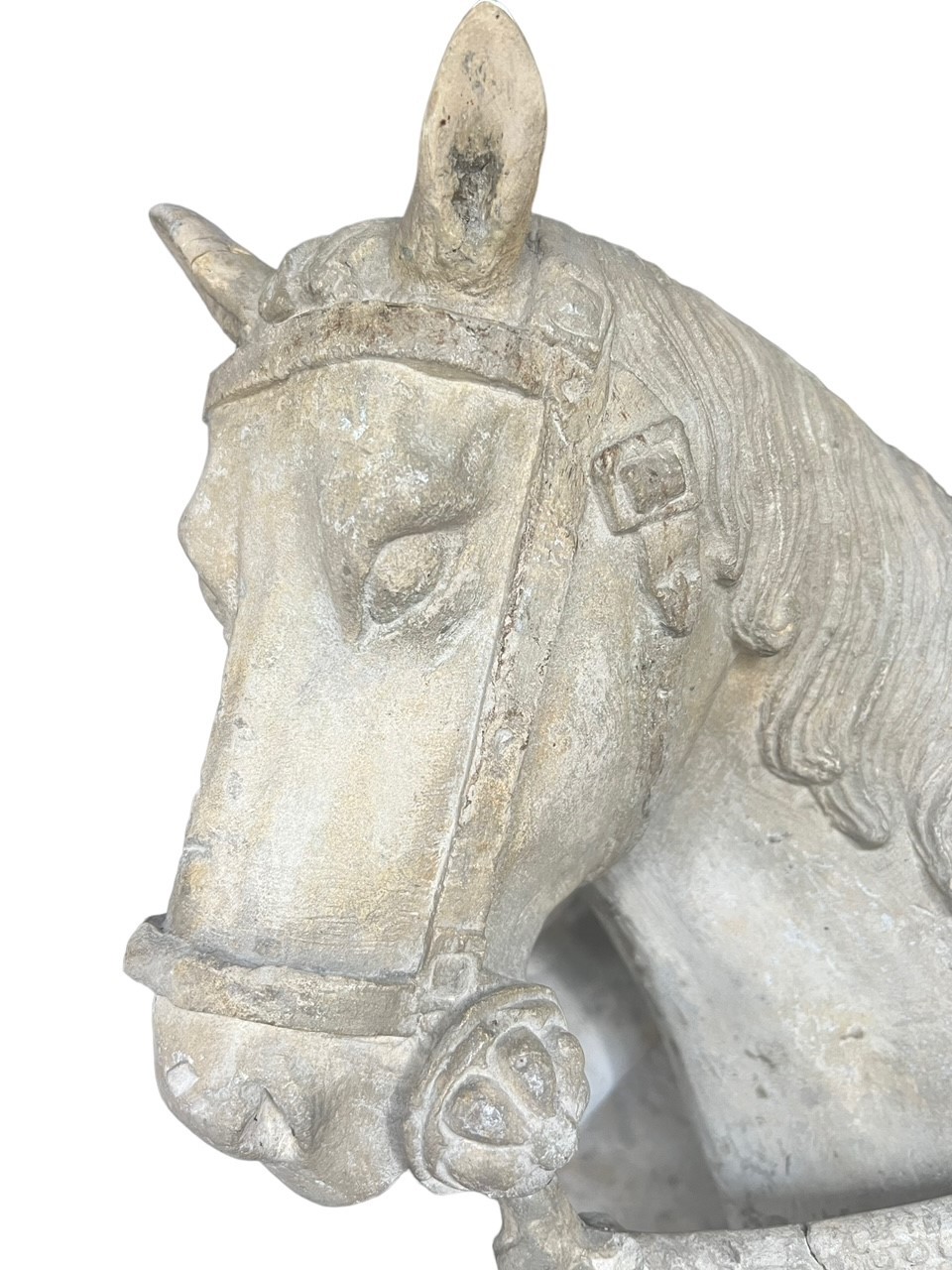 A LARGE RARE EARLY 16TH CENTURY FRENCH CARVED LIMESTONE GROUP, St. Martin on horseback sharing a - Image 3 of 15