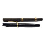 PARKER DUOFOLD FOUNTAIN PEN, HAVING 14CT GOLD NIB, TOGETHER WITH A WATERMAN’S FOUNTAIN PEN WITH