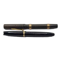 PARKER DUOFOLD FOUNTAIN PEN, HAVING 14CT GOLD NIB, TOGETHER WITH A WATERMAN’S FOUNTAIN PEN WITH