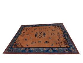 WITHDRAWN UNTIL THE 28TH OF MAY CHINESE CIRCA 1920, WOOL PILE, COTTON FOUNDATION CARPET/RUG. (300