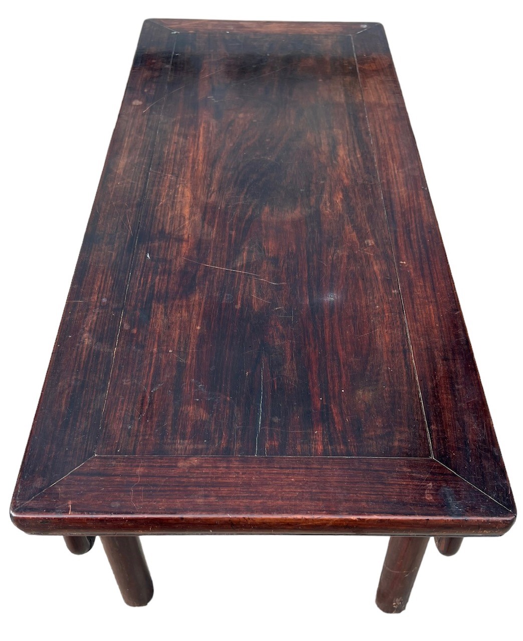 A RARE 17TH CENTURY CHINESE ZITAN LOW TABLE The single panelled top set within a rectangular frame - Image 8 of 15
