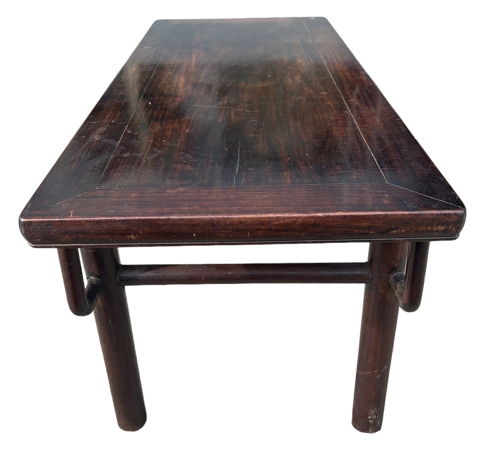A RARE 17TH CENTURY CHINESE ZITAN LOW TABLE The single panelled top set within a rectangular frame - Image 9 of 15