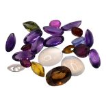 A COLLECTION OF TWENTY-TWO PRECIOUS AND SEMI-PRECIOUS GEM STONES, TO INCLUDE RUBY, SAPPHIRE,
