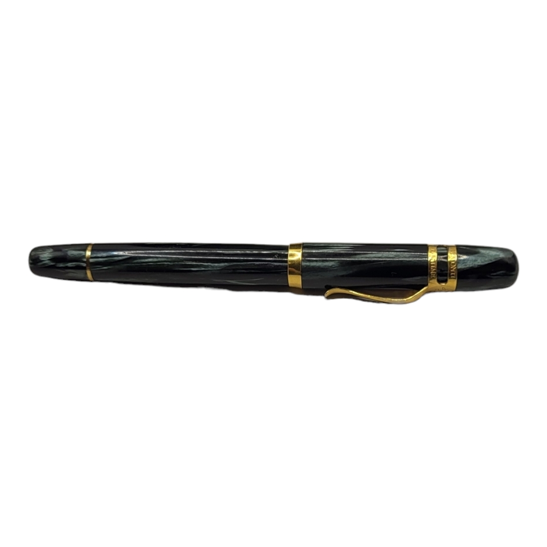 A VINTAGE ITALIAN VISCONTI 'RAGTIME’ FOUNTAIN PEN, WITH INTERNATIONAL GUARANTEE AND BOX. - Image 2 of 3