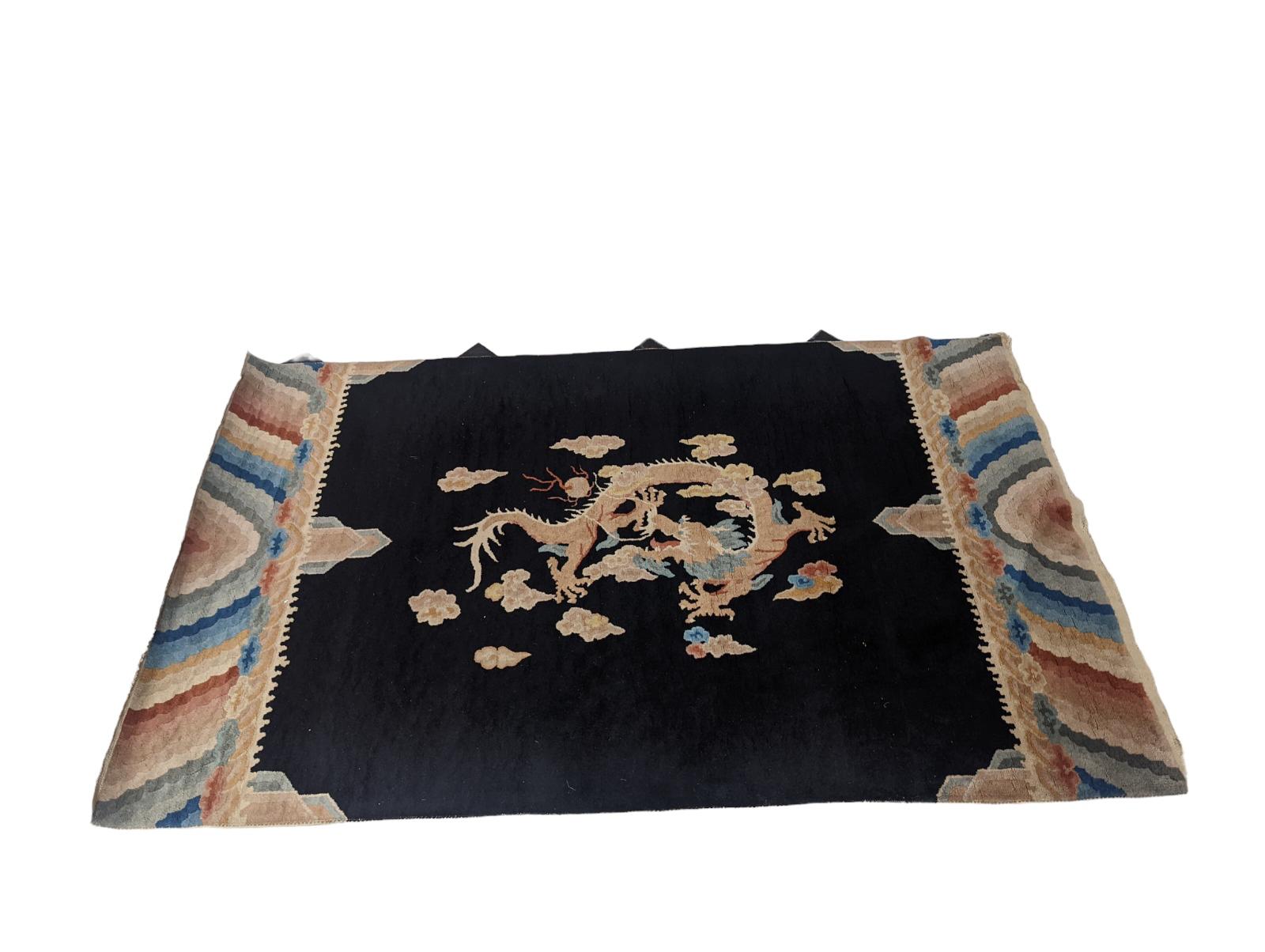 WITHDRAWN UNTIL THE 28TH OF MAY CHINESE CIRCA 1880, WOOL PILE, COTTON FOUNDATION CARPET/RUG. (210