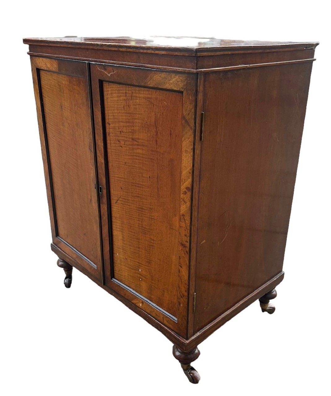 A 19TH CENTURY MAHOGANY COLLECTOR’S CABINET The pair of panel doors opening to reveal fifteen - Image 4 of 6
