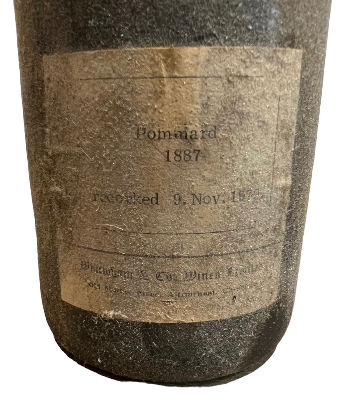 WHITMAN & CO., A 19TH CENTURY POMMARD RED WINE, DATED 1887, RECORKED 9TH NOVEMBER 1979 Red wax - Image 6 of 7