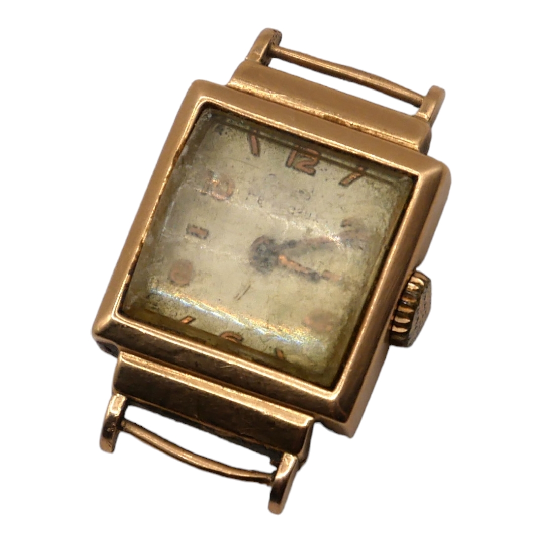 GIRARD PERREGAUX, SWISS, AN 18CT GOLD CASED WRISTWATCH MOVEMENT, CIRCA 1940’S/50’S Silver toned - Image 2 of 3