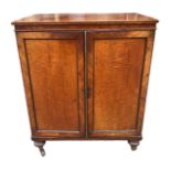A 19TH CENTURY MAHOGANY COLLECTOR’S CABINET The pair of panel doors opening to reveal fifteen