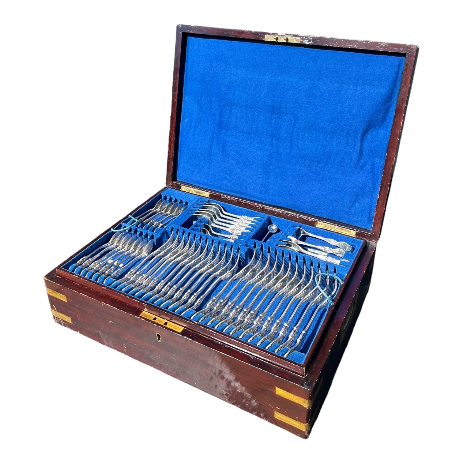 JOHN ROUND & SON LTD, A CASED VICTORIAN SILVER CANTEEN OF CUTLERY, 82 PIECES, HALLMARKED - Image 2 of 4