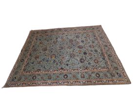 WITHDRAWN UNTIL THE 28TH OF MAY KESHAN CIRCA 1920, WOOL PILE COTTON FOUNDATION CARPET/RUG. (390 x