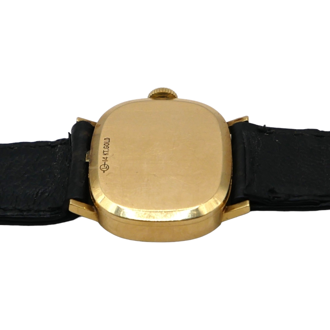 LONGINES, A VINTAGE 1967 14CT GOLD CASED WRISTWATCH Having 17 jewel unadjusted manual movement, - Image 4 of 5