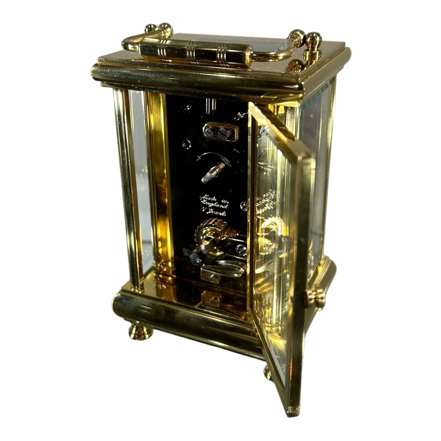 L'EPÉE FOR PALL MALL GOLDSMITHS, LONDON, AN EARLY 21ST CENTURY BRASS 8 DAY CARRIAGE CLOCK Having - Image 6 of 7