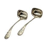 TIFFANY & CO., AMERICA, A PAIR OF EARLY 20TH CENTURY STERLING SILVER LADLES, ‘JAPANESE’ PATTERN