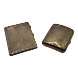 WALKER & HALL, TWO SILVER CIGARETTE CASES, HALLMARKED SHEFFIELD, 1918 AND BIRMINGHAM, 1930 1918