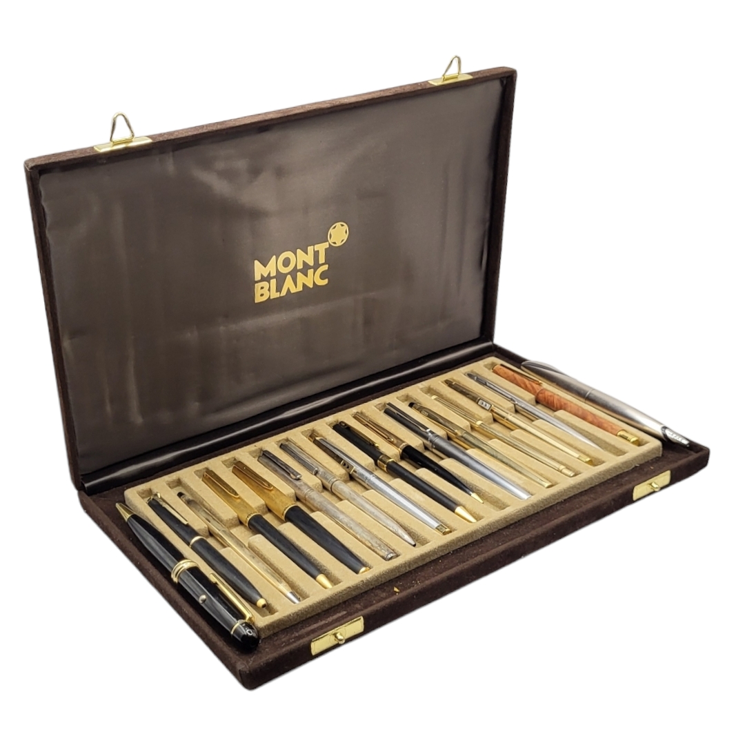 A COLLECTION OF 29 FOUNTAIN PENS, BALLPOINT PENS & PENCILS, TO INCLUDE EXAMPLES FROM MONT BLANC, - Image 14 of 15