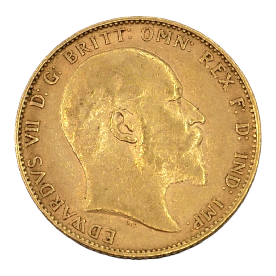 A 22CT GOLD GEORGE V FULL SOVEREIGN, DATED 1904. (diameter 22mm, 8g) - Image 2 of 2