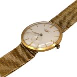 LONGINES, A VINTAGE 18CT YELLOW GOLD 19.4 CALBRE WRISTWATCH, CIRCA 1959, CASE & STRAP HALLMARKED FOR