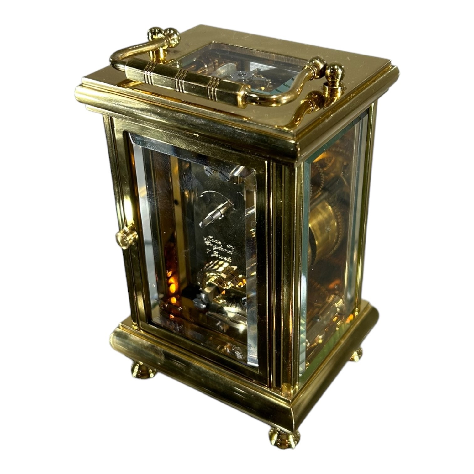 L'EPÉE FOR PALL MALL GOLDSMITHS, LONDON, AN EARLY 21ST CENTURY BRASS 8 DAY CARRIAGE CLOCK Having - Image 5 of 7