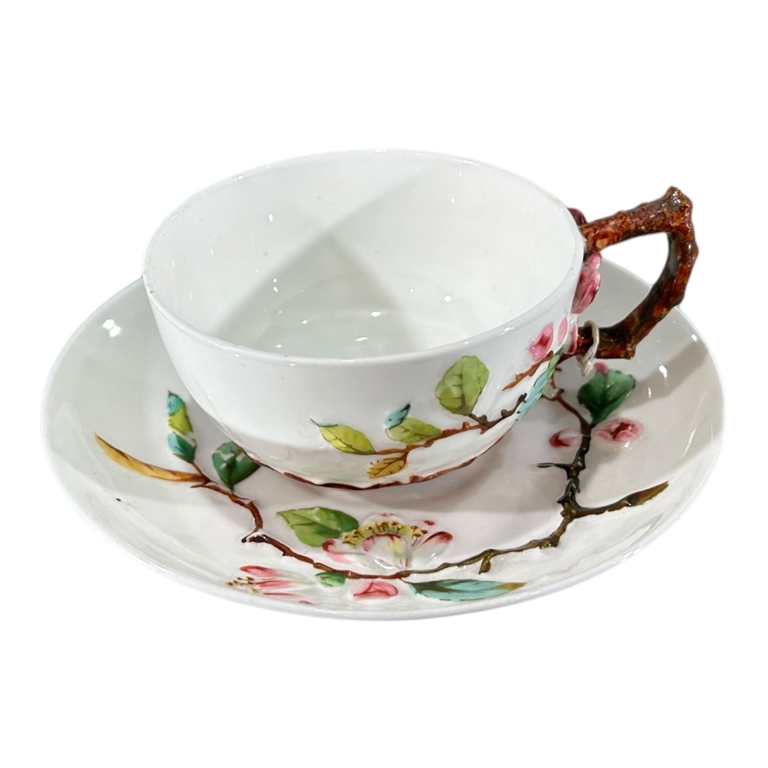 HELENA WOLFSOHN, DRESDEN, A LATE 19TH CENTURY PORCELAIN QUATREFOIL CABINET CUP AND SAUCER, - Image 7 of 8