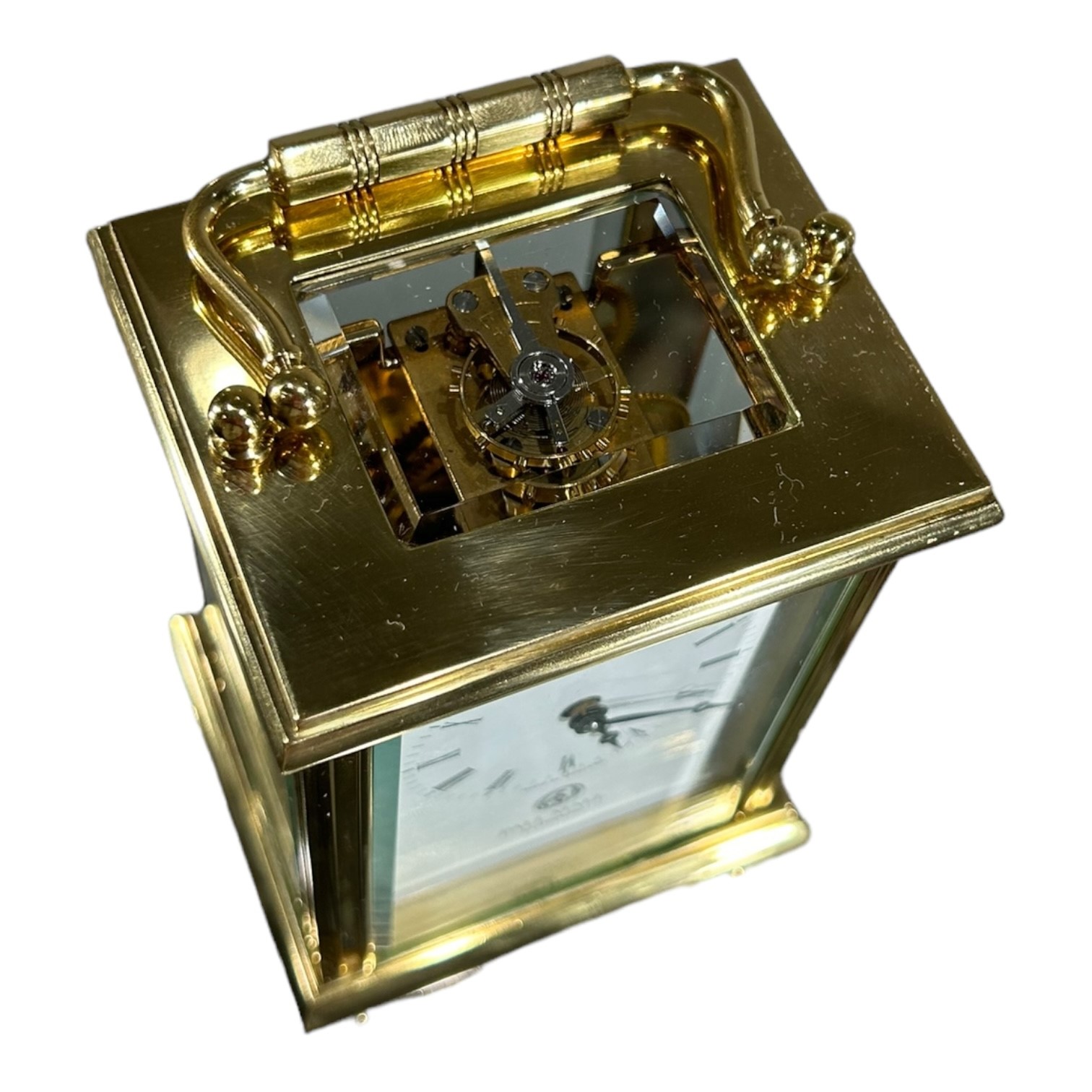 L'EPÉE FOR PALL MALL GOLDSMITHS, LONDON, AN EARLY 21ST CENTURY BRASS 8 DAY CARRIAGE CLOCK Having - Image 4 of 7