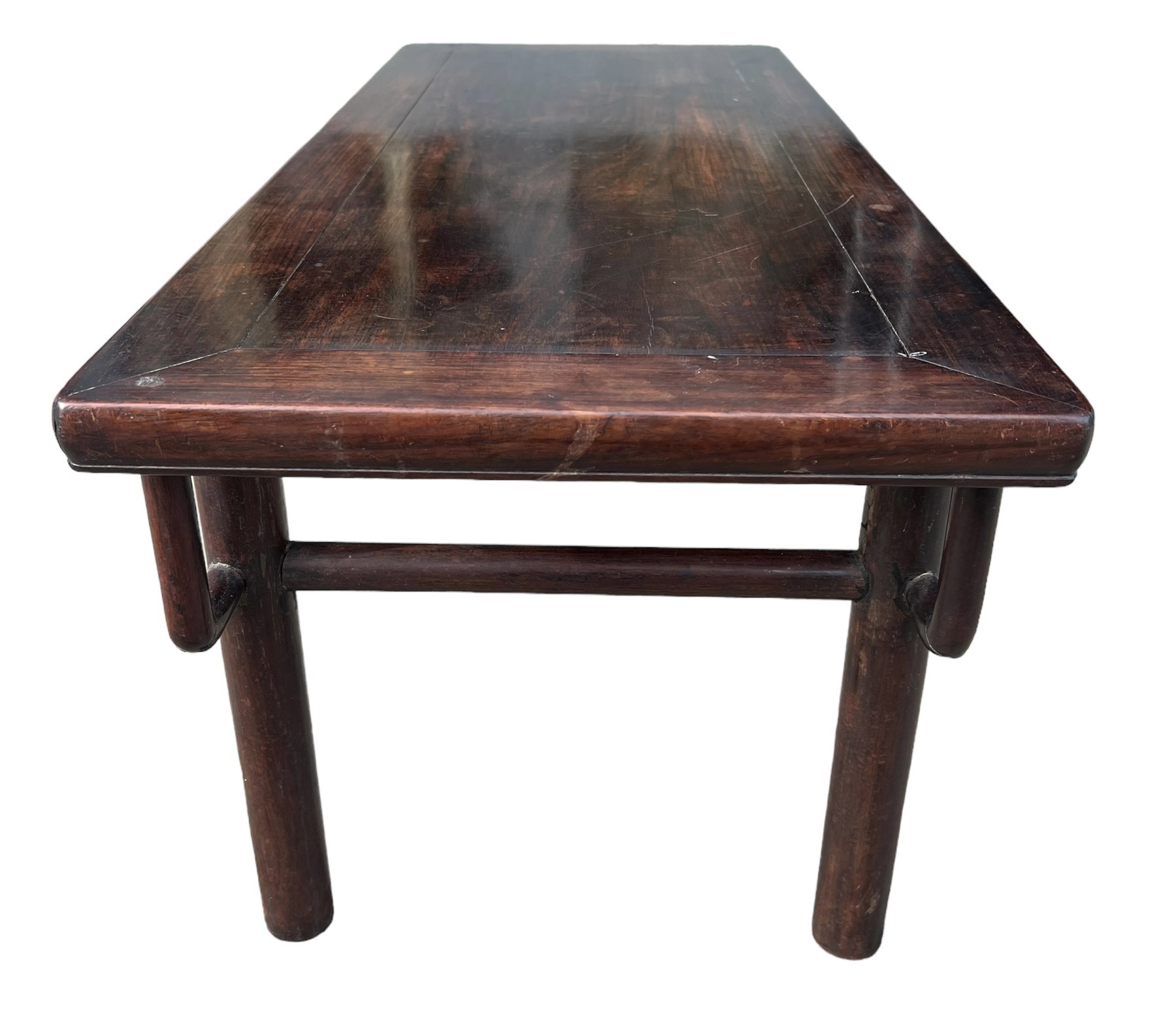 A RARE 17TH CENTURY CHINESE ZITAN LOW TABLE The single panelled top set within a rectangular frame - Image 5 of 15