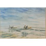 JOHN WHITE, 20TH CENTURY WATERCOLOUR Titled ‘Cromer Daybreak’, signed, framed and glazed. (73cm x