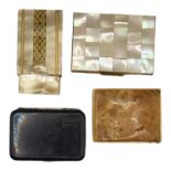 A FRENCH ART DECO PERIOD MOTHER OF PEARL LADIES’ TRAVELLING CARTE LA VISTE CASE An early plastic