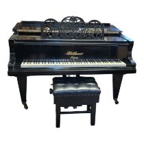 AN EARLY 20TH CENTURY BLUTHNER OF LEIPZIG ALIQUOT GRAND PIANO, 6,11 Ebonised case, 88 keys, supplied