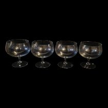 MOSER, CZECHOSLOVAKIA OF KARLOVY VARY FACTORY, A BOXED SET OF FOUR CRYSTAL GLASS MAGNUM SIZE