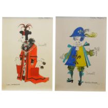 UNKNOWN ARTIST (XX), MIXED MEDIA, TWO HAND DRAWN CARICATURES OF LORD CHAMBERLAIN AND A FRENCH