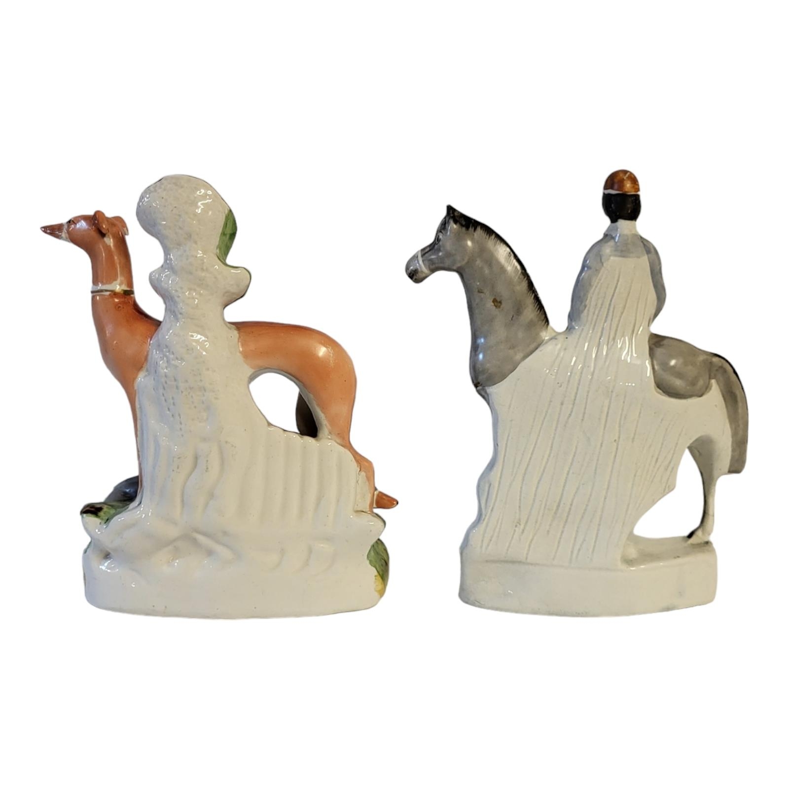 A VICTORIAN STAFFORDSHIRE SPILL VASE MODELLED AS GROUP OF RECLINING AND STANDING GREYHOUNDS, CIRCA - Image 3 of 5