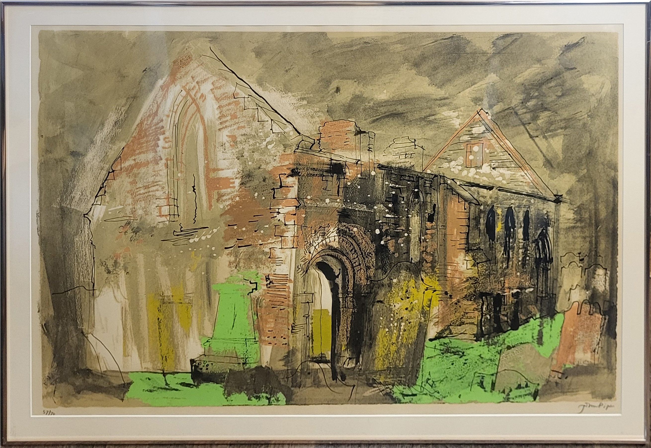 JOHN PIPER, ENGLISH, 1903 - 1992, LIMITED EDITION (37/70) SCREENPRINT IN COLOURS Titled: ‘Whithorn