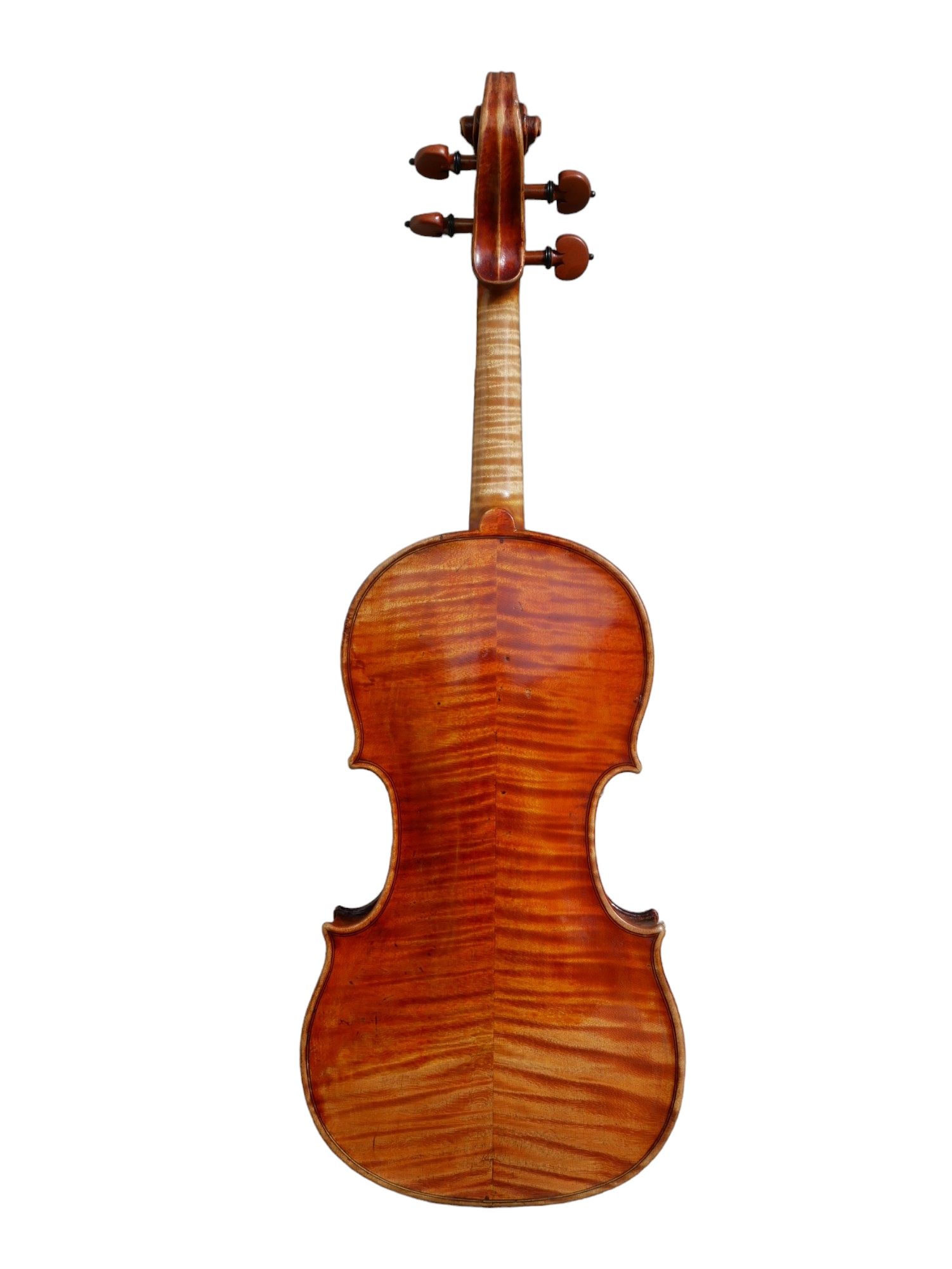 AN EARLY MID 19TH CENTURY FRENCH VIOLIN Indecipherable internal label, colour, orange oily, one - Bild 24 aus 46