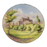 TELFORD FOR ROYAL WORCESTER, TOPOGRAPHICAL MID 20TH CENTURY PORCELAIN CABINET PLATE Underglaze