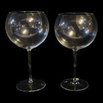 MOSER, CZECHOSLOVAKIA OF KARLOVY VARY FACTORY, A PAIR OF BOXED CRYSTAL GLASS MAGNUM SIZE TABLE