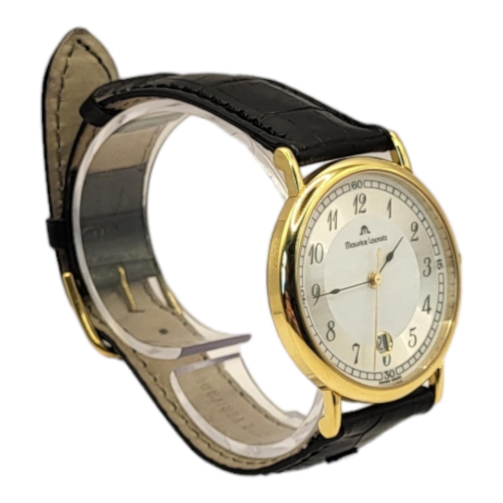 MAURICE LACROIX, SWITZERLAND, A GOLD PLATED AND STAINLESS STEEL GENT’S WRISTWATCH Silvered brush - Image 5 of 9