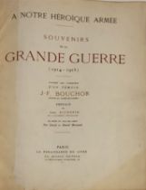 GREAT WAR; 1920, BOUCHOR J.F. SOUVENIRS DE LA GRANDE GUERRE, 1914 - 1915, PUBLISHED PARIS: LA