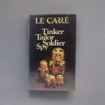 JOHN LE CARRÉ, TINKER TAILOR SOLDIER SPY, WITH CUT SIGNATURE TO TITLE, 1974, FIRST EDITION The first