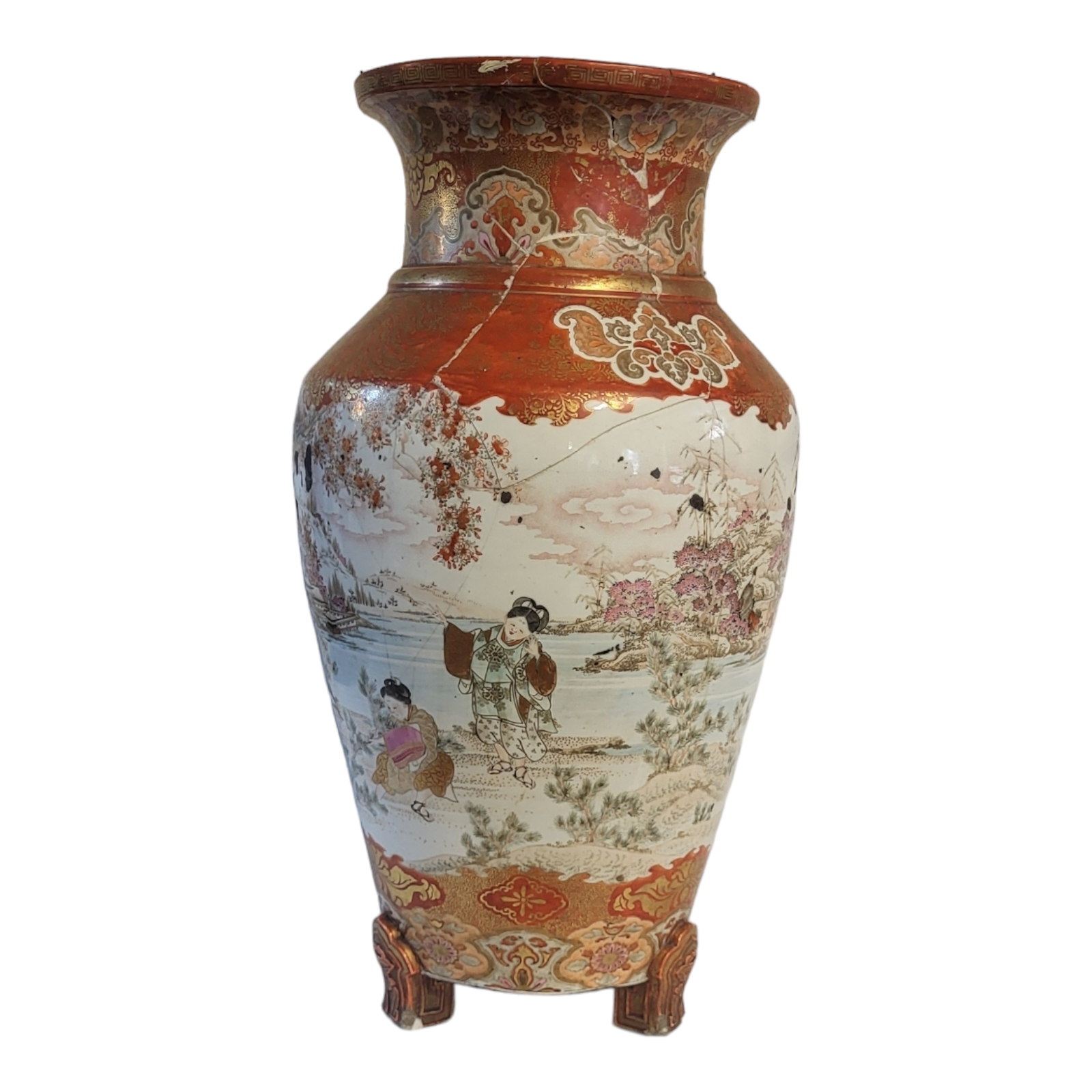 A FINE JAPANESE KUTANI EXPORTWARE PORCELAIN BALUSTER SHAPED VASE, MEIJI PERIOD, 1868 - 1911 - Image 2 of 5