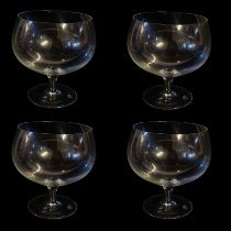 MOSER, CZECHOSLOVAKIA OF KARLOVY VARY FACTORY, A BOXED SET OF FOUR CRYSTAL GLASS MAGNUM SIZE