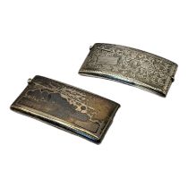 AN EARLY EDWARDIAN LADIES’ HALLMARKED SILVER CARTELA VISITE CASE Embossed with floral decoration,