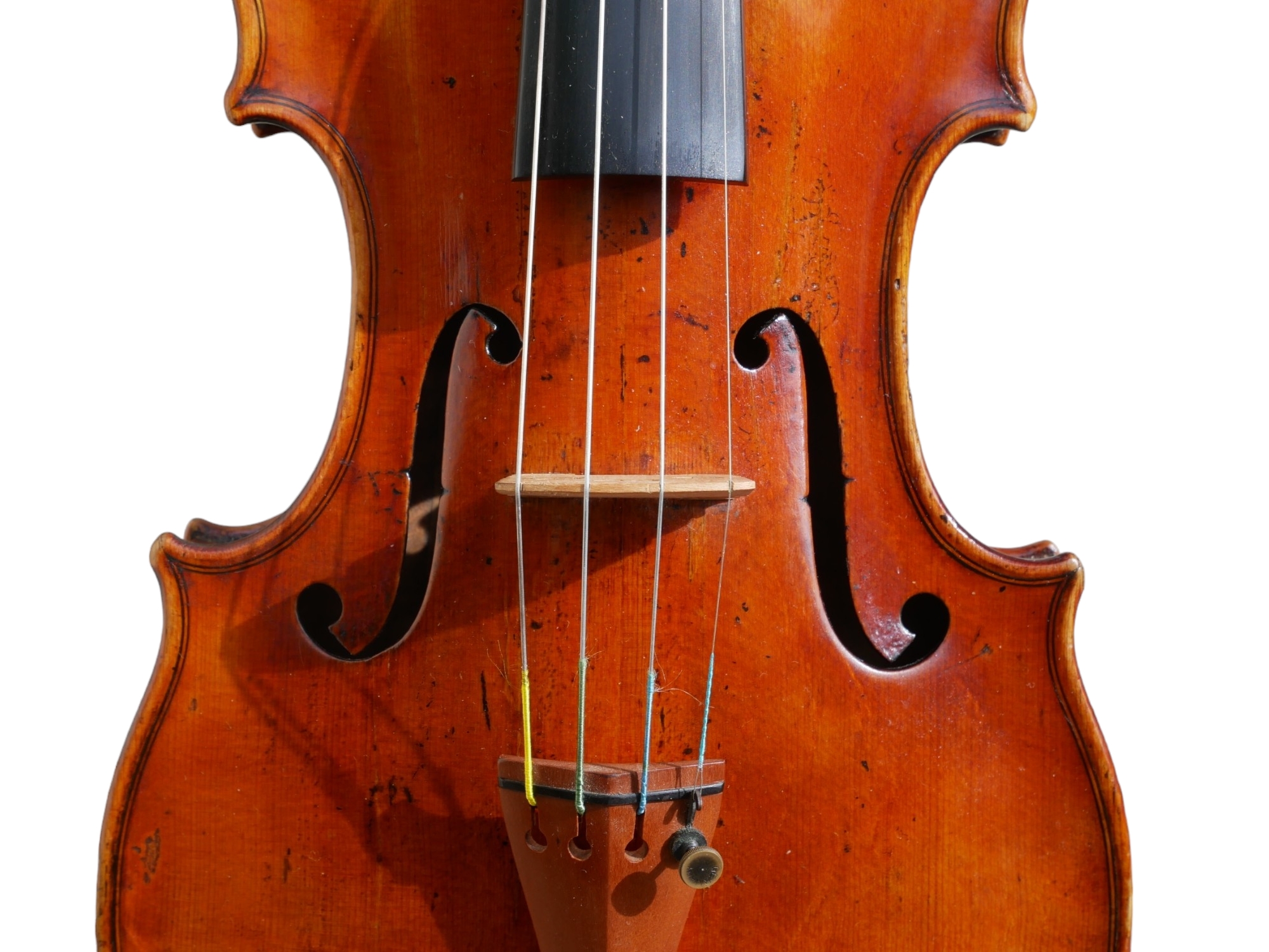 AN EARLY MID 19TH CENTURY FRENCH VIOLIN Indecipherable internal label, colour, orange oily, one - Bild 14 aus 46