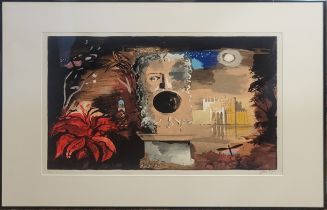 JOHN PIPER, ENGLISH, 1903 - 1992, LIMITED EDITION (7/100) LITHOGRAPH IN COLOURS ON WOVE Titled ‘