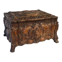 SCHUTZ MARKE OF GERMANY, SYMPHONION DISC MUSIC BOX Contained in a walnut Rococo style carved case,