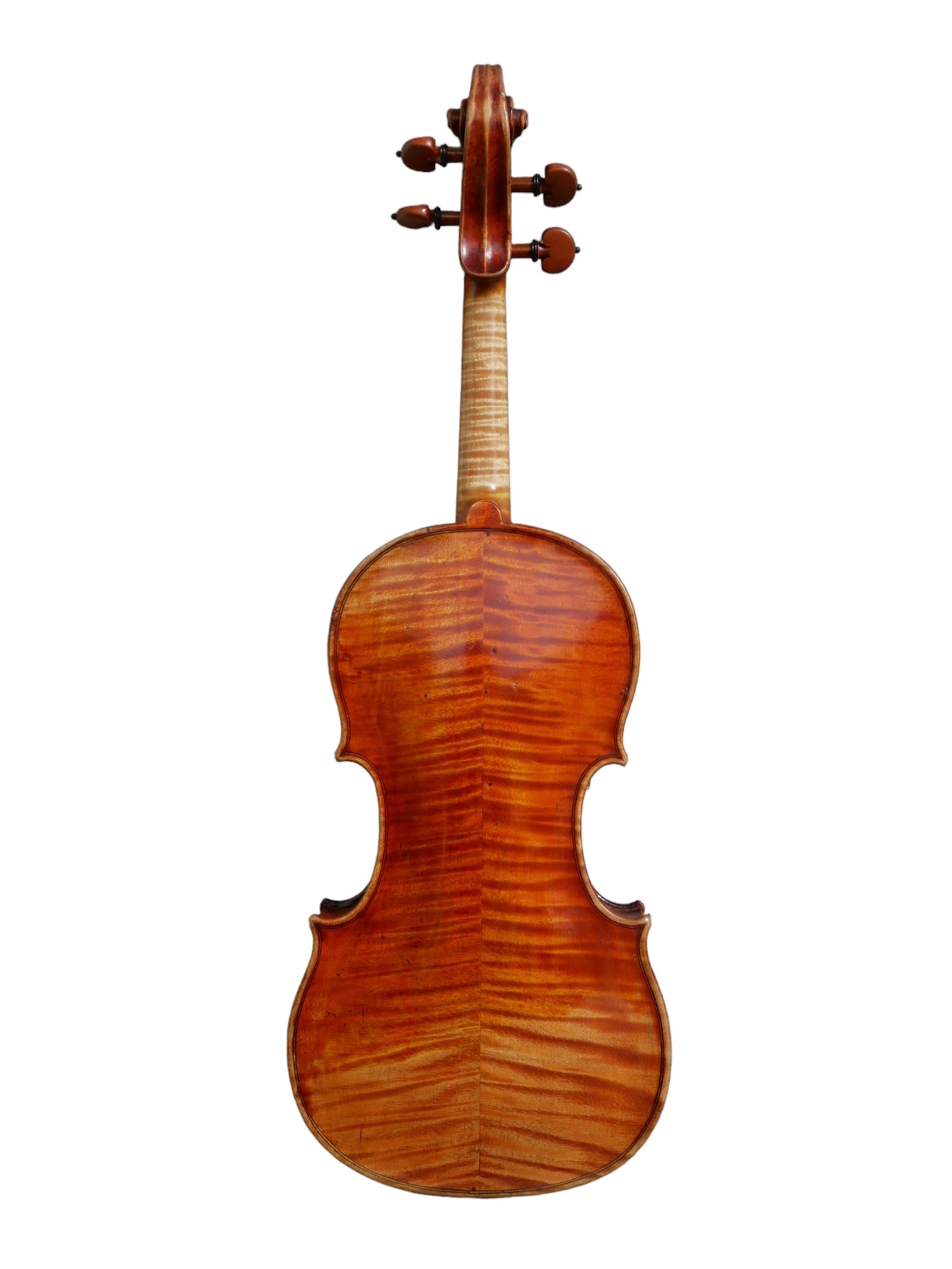 AN EARLY MID 19TH CENTURY FRENCH VIOLIN Indecipherable internal label, colour, orange oily, one - Bild 27 aus 46