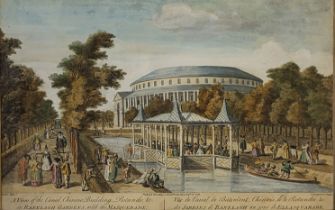 THOMAS BOWLES, BRITISH, C. 1712 - 1767, HAND COLOURED ENGRAVING View of the Rotunda in Ranelagh