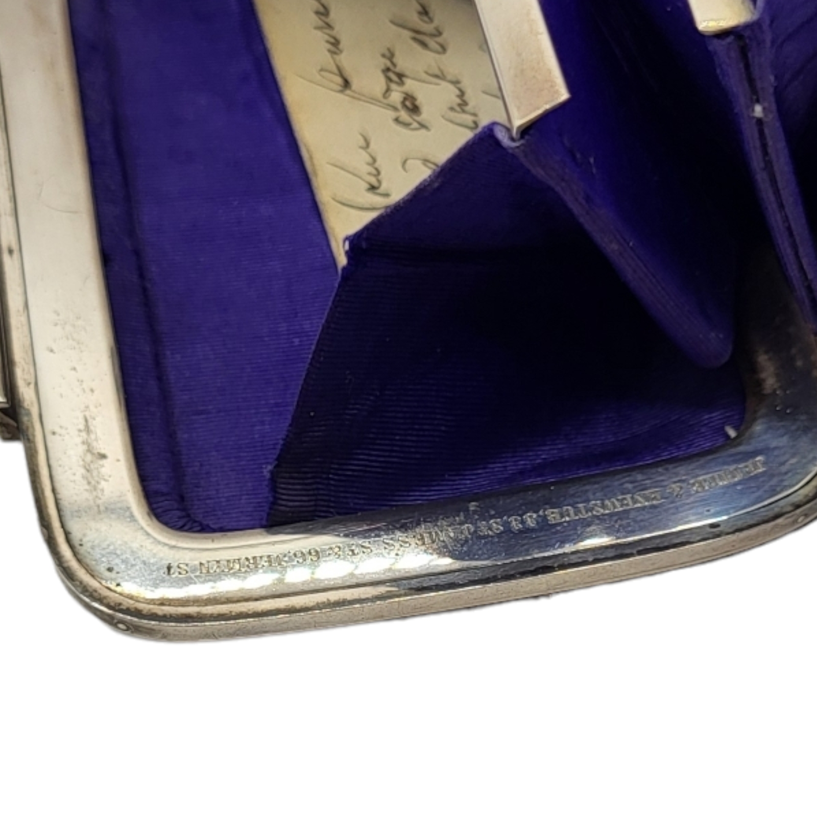 JENNER AND KNEWSTUB, LONDON, A VICTORIAN SILVER AND SNAKE SKIN RECTANGULAR PURSE Hallmarked with - Image 6 of 7