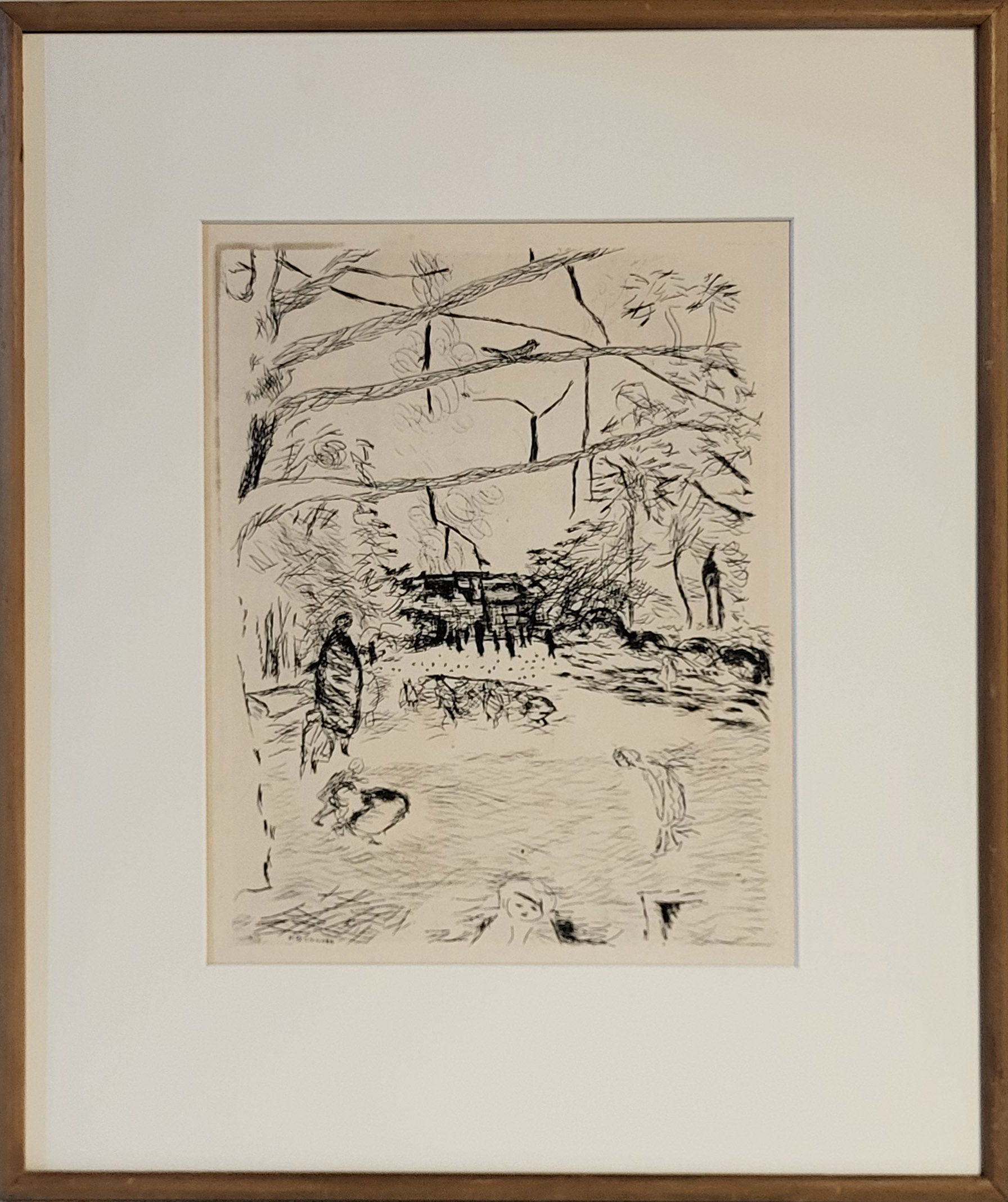 PIERRE BONNARD,1867 - 1947, A BLACK AND WHITE ETCHING Titled 'Le Parc Monceau', 1937, signed in - Image 2 of 5